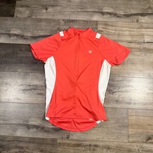 Pearl Izumi 100 Select Cycling Jersey Womens Large Coral Pink Bike Shirt